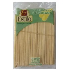 Abaixador de Língua Palito de Madeira - 100 Unidades - Estilo