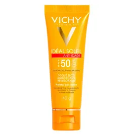 Protetor Solar Facial Vichy Idéal Soleil Anti-Idade Toque Seco FPS50 40g