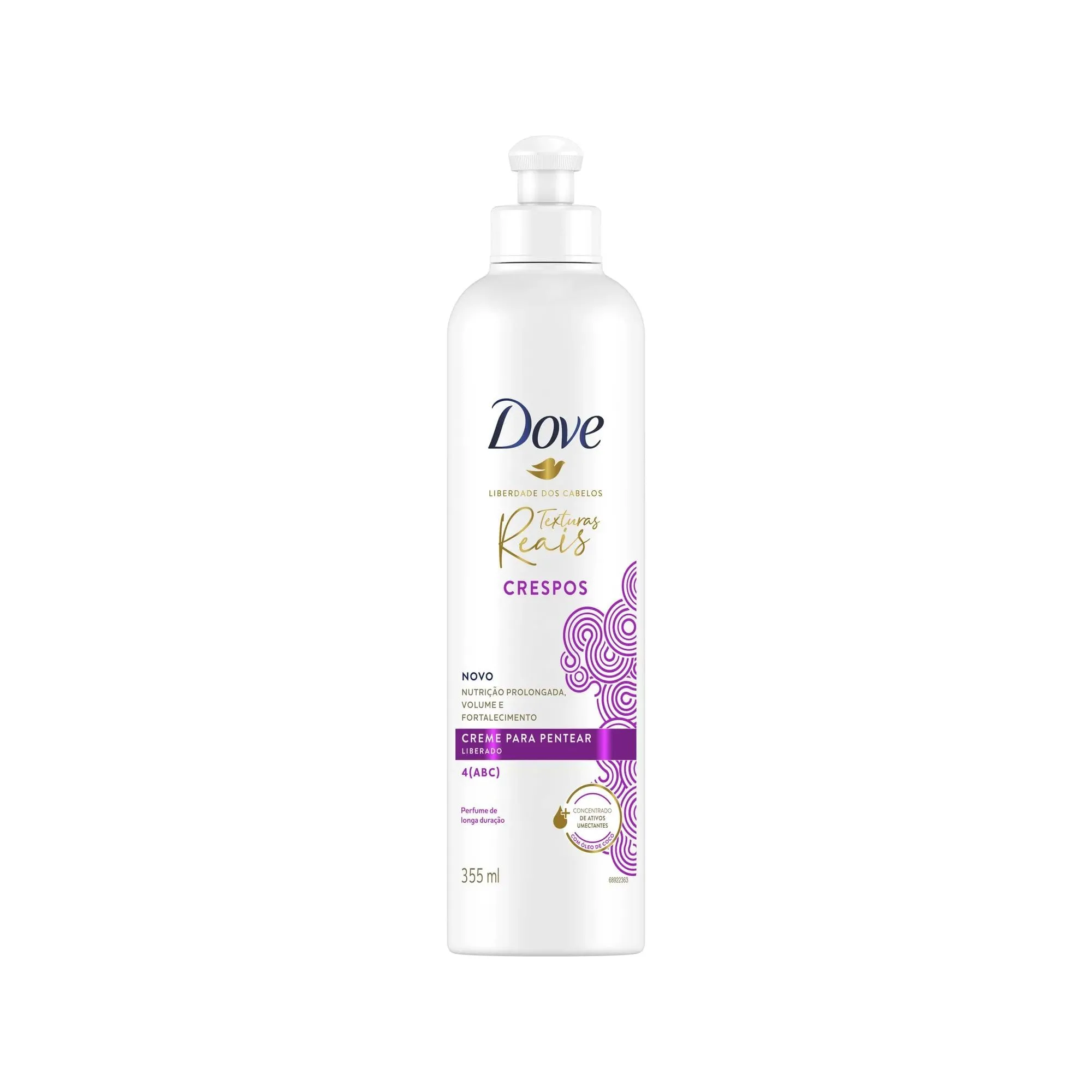 Creme Para Pentear Cabelo Crespo Dove Texturas Reais 355ml