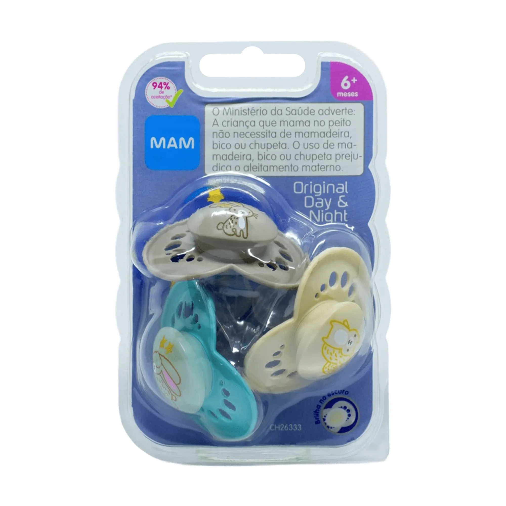 Chupeta Mam Original 6+ Meses Neutra 3 Unidades