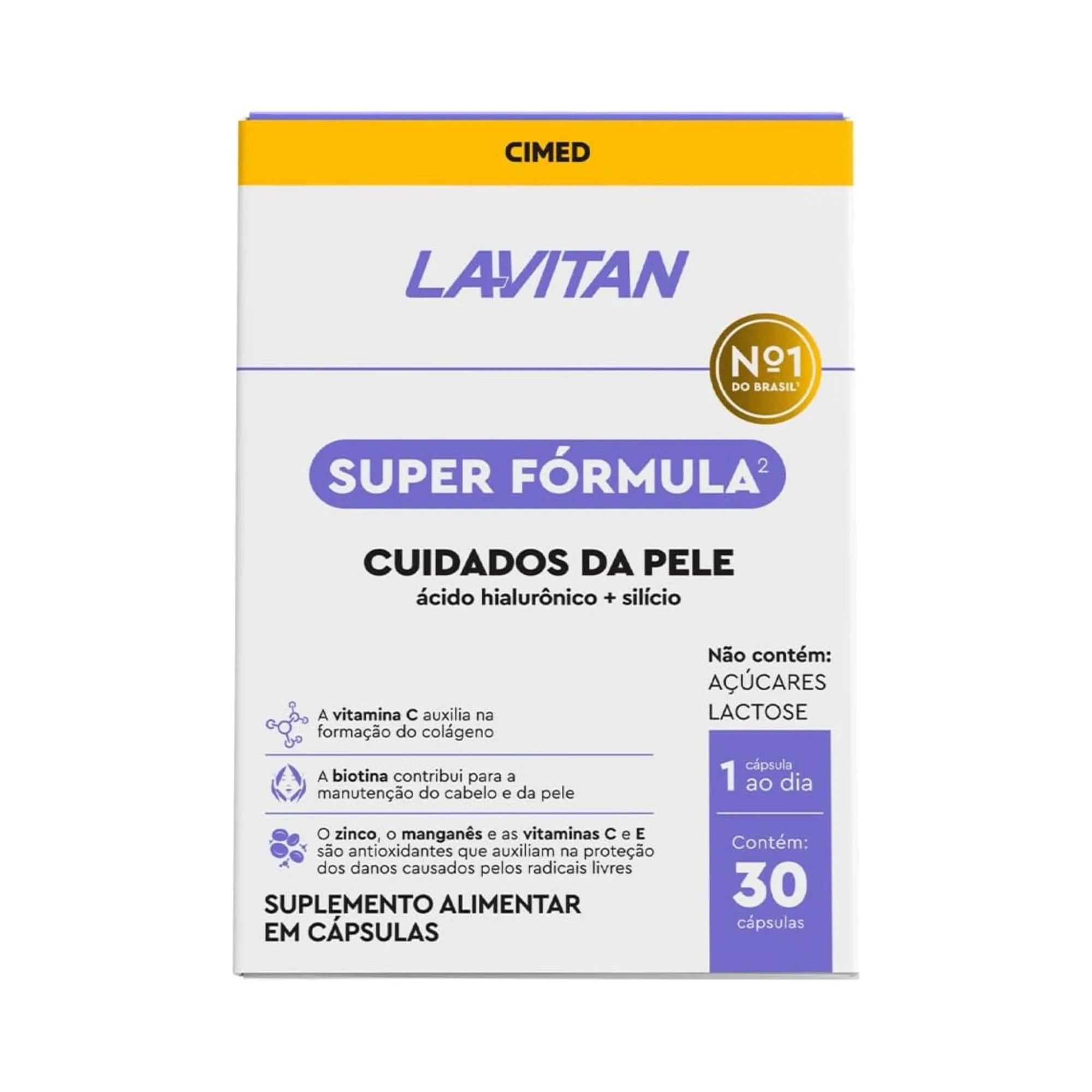 Polivitamínico Lavitan Super Fórmula Cuidados Da Pele 30 Cápsulas