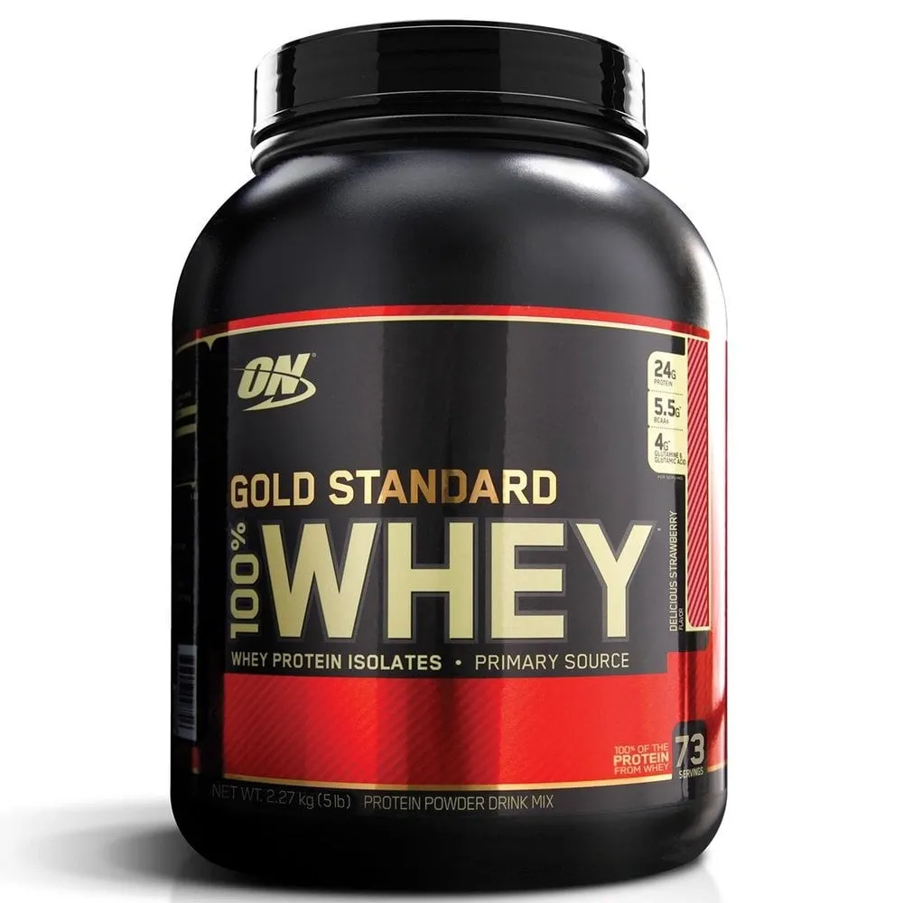 100% Whey Gold Standard 2.27Kg Morango Optimum Nutrition