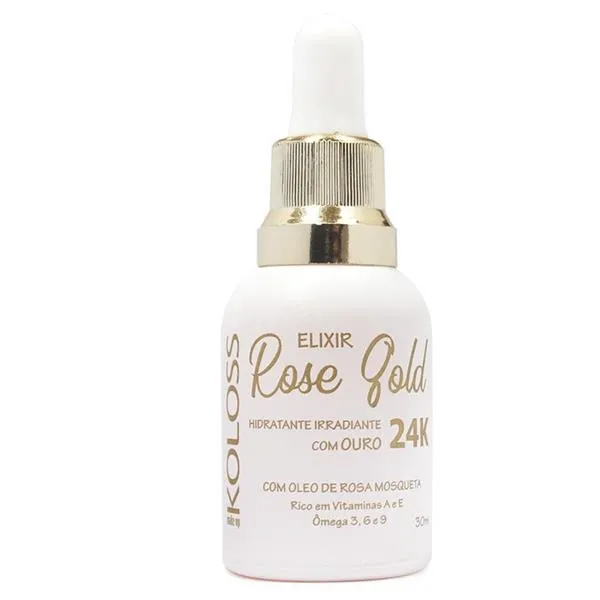 Elixir Rose Gold Hidratante Irradiante com Ouro 24K Koloss