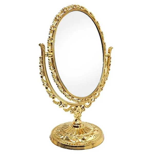 Espelho de Mesa Princesa Oval Dourado