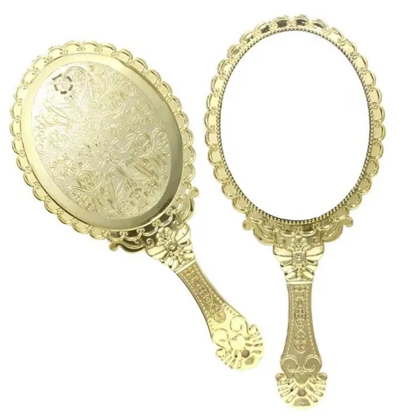 Espelho de Mão Dourado