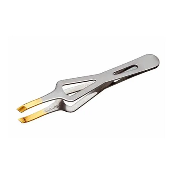 Pinça Ergonomica Profissional Inox Ponta Inclinada - Santa Clara (662)