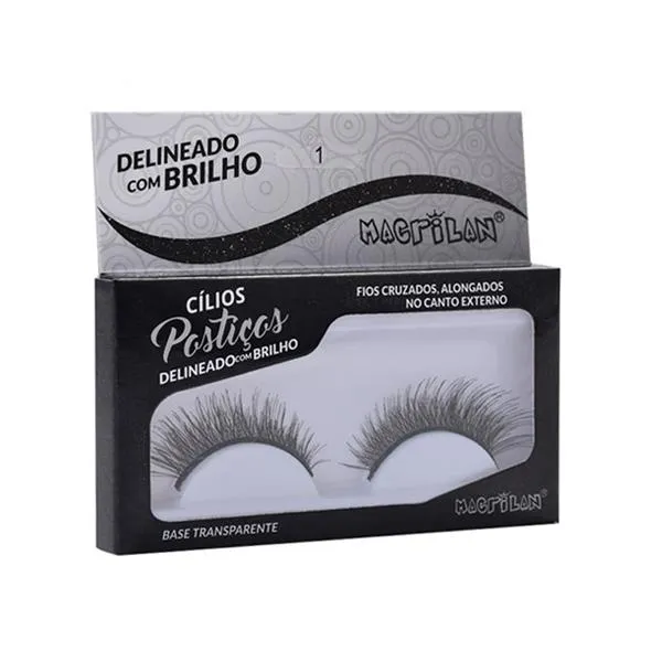 CL6-1 – Cílios Postiços Cruzados com Delineado e Fios Alongados no Canto Externo Macrilan