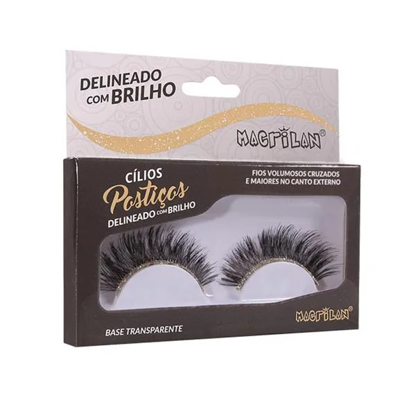 CL6-3R – Cílios Postiços Volumosos com Delineado, Fios Cruzados e Maiores no Canto Externo – Macrilan