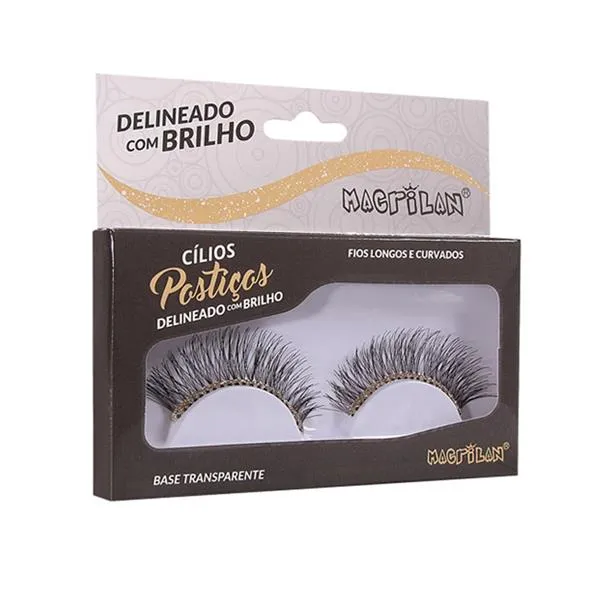 CL6-4R – Cílios Postiços com Delineado, Fios Longos e Curvados – Macrilan