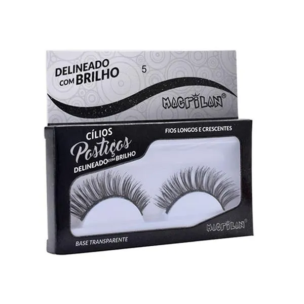 CL6-5 – Cílios Postiços com Delineado, Fios Longos e Crescentes – Macrilan