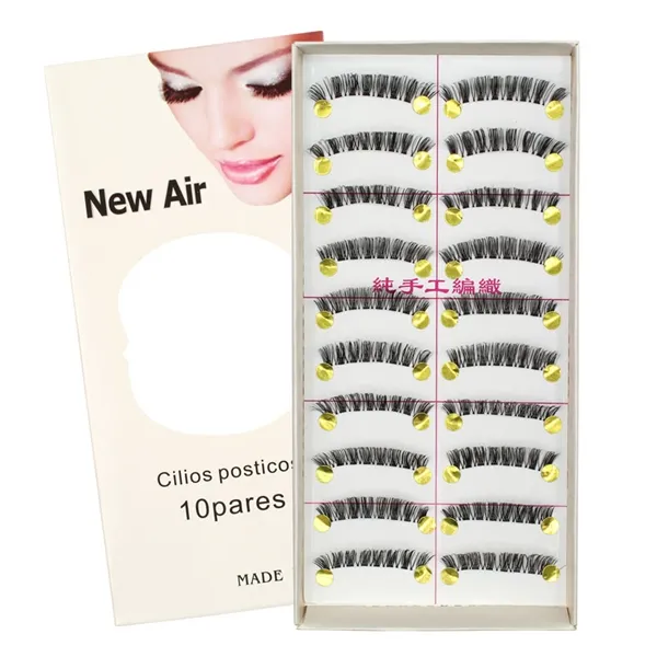 Caixa com 10 Pares de Cílios Postiços New Air - C10