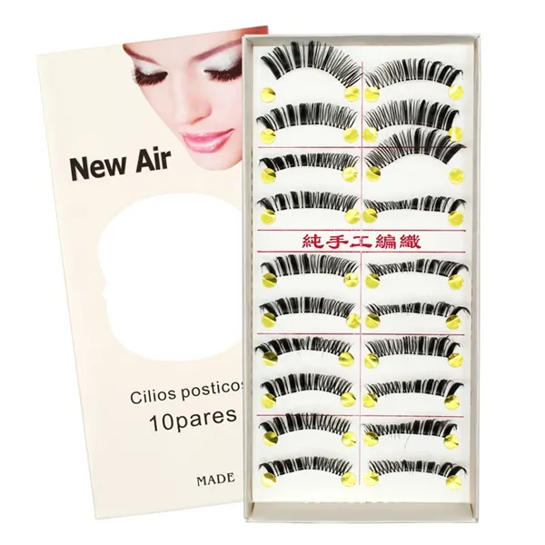Caixa com 10 Pares de Cílios Postiços New Air - A04
