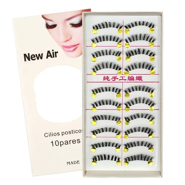 Caixa com 10 Pares de Cílios Postiços New Air - C09