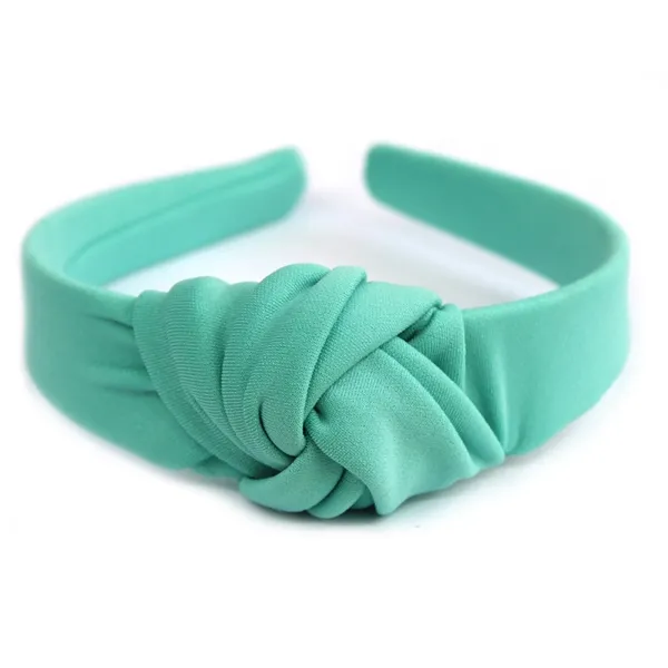 Tiara Turbante com Nó Turquesa