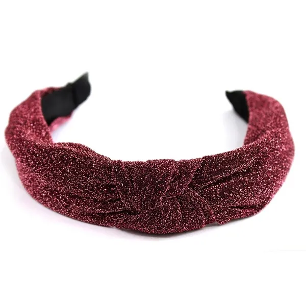 Tiara Turbante com Nó Shimmer Marsala