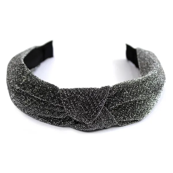 Tiara Turbante com Nó Shimmer Grafite