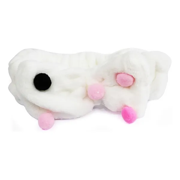 Faixa para Maquiagem Laço com Frufru Branca