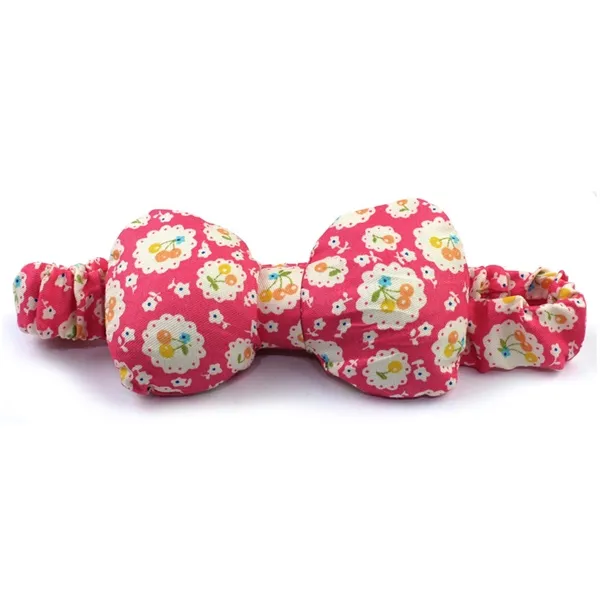 Faixa para Maquiagem Tecido com Laço Cerejinha Rosa