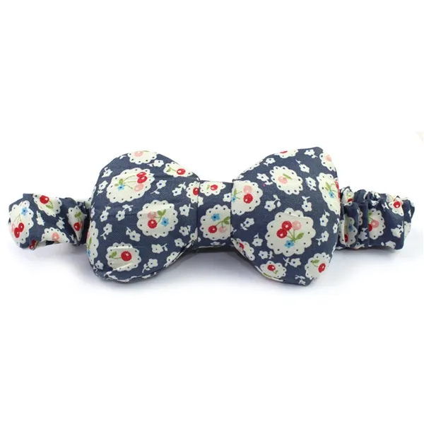 Faixa para Maquiagem Tecido com Laço Cerejinha Azul