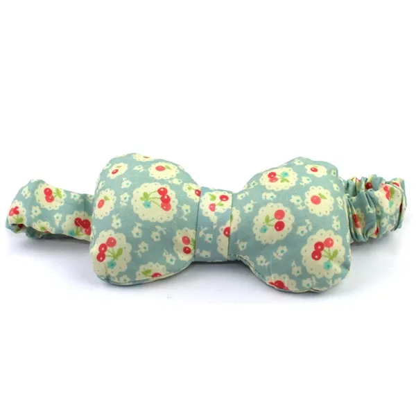Faixa para Maquiagem Tecido com Laço Cerejinha Verde