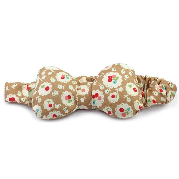 Faixa para Maquiagem Tecido com Laço Cerejinha Marrom