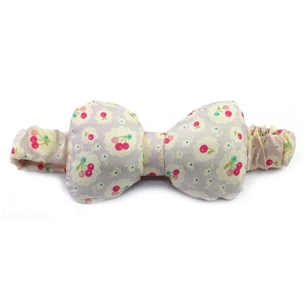 Faixa para Maquiagem Tecido com Laço Cerejinha Lilás