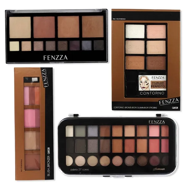 Kit Makeup c/ 04 Paletas Fenzza