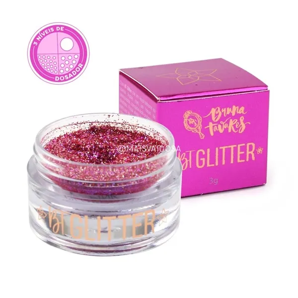 BT Glitter Pink Melrose Coleção Melrose Linha Bruna Tavares