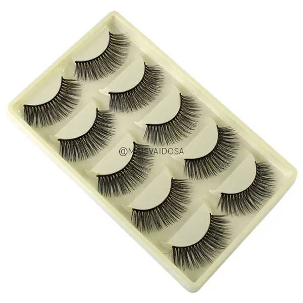 Caixa c/ 05 Pares de Cílios Postiços Volume Extremo 3D-118 Le Vangee