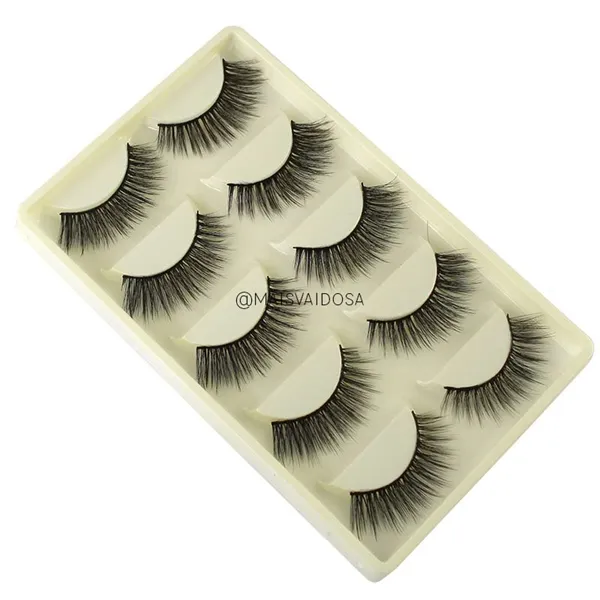 Caixa c/ 05 Pares de Cílios Postiços Volume Extremo 3D-613 Le Vangee