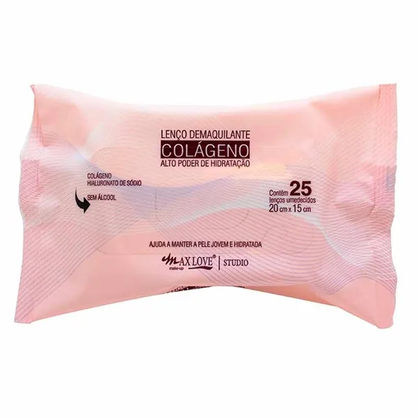 Lenço Demaquilante Colágeno Max Love