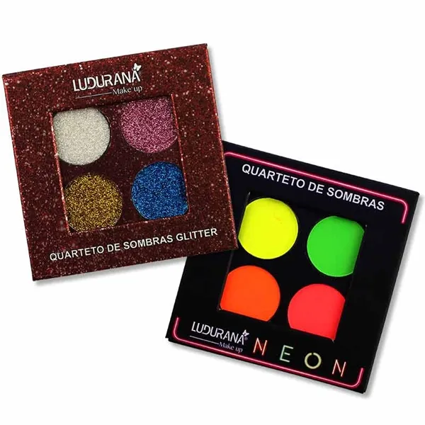 Kit com 2 Quartetos Neon e Glitter Ludurana