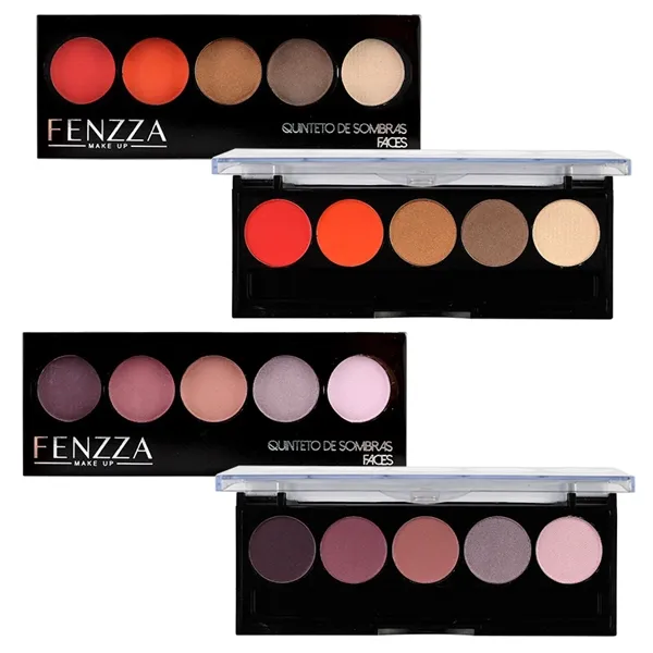 Kit Quinteto de Sombras Faces Fenzza Makeup A e B