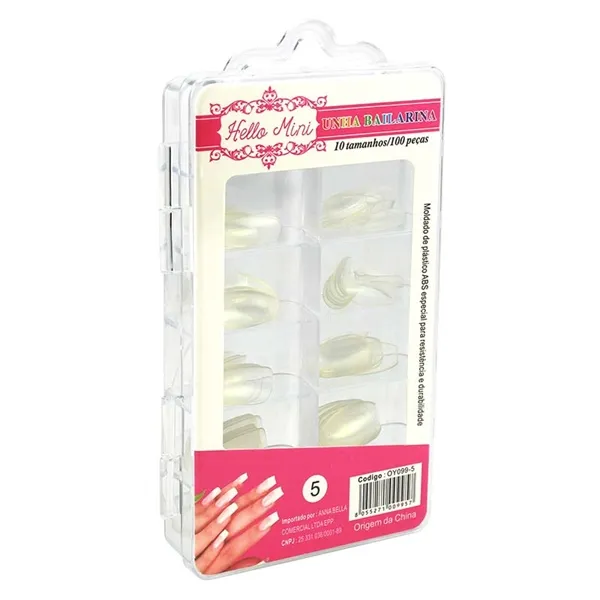 Caixa Unha Bailarina c/100 Hello Mini