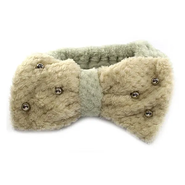 Faixa para Maquiagem Laço Duo Verde/Bege