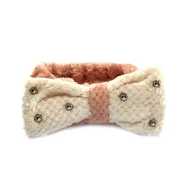 Faixa para Maquiagem Laço Duo Rosê/Off