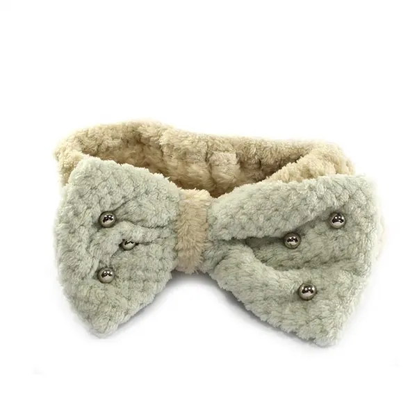 Faixa para Maquiagem Laço Duo Bege/Verde