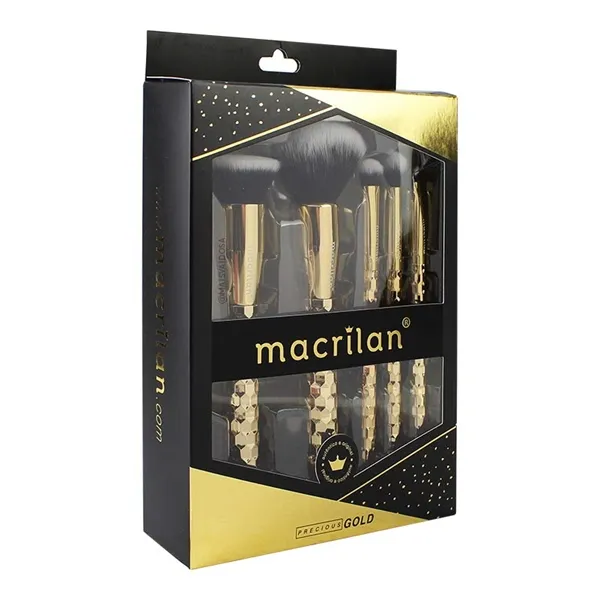 Kit Precious Gold com 5 Pincéis Macrilan