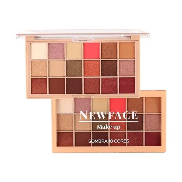 Paleta de Sombras 18 Cores NewFace 01