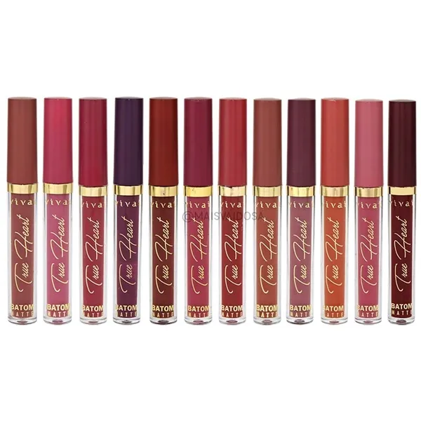 Coleção 12 Batons Matte True Heart Vivai