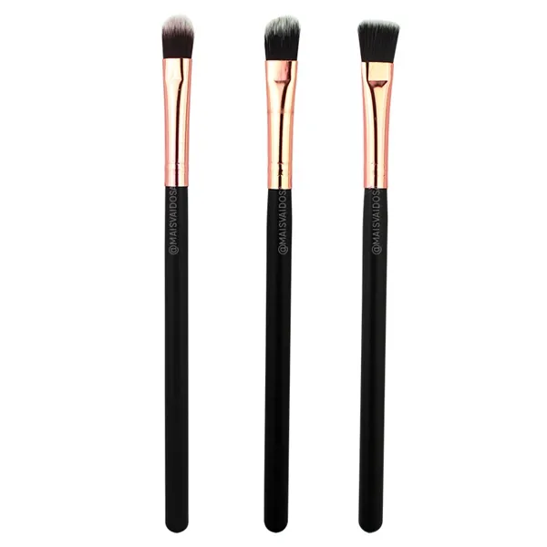 Kit com 03 Pincéis para Olhos New 9 Beauty Mod-02