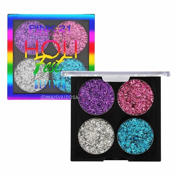 Paleta de Glitter Holi Fest Pink 21 01
