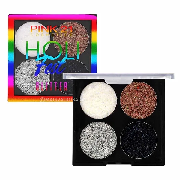 Paleta de Glitter Holi Fest Pink 21 03