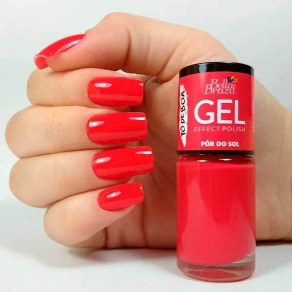 Esmalte Efeito Gel Bella Brazil Por do Sol
