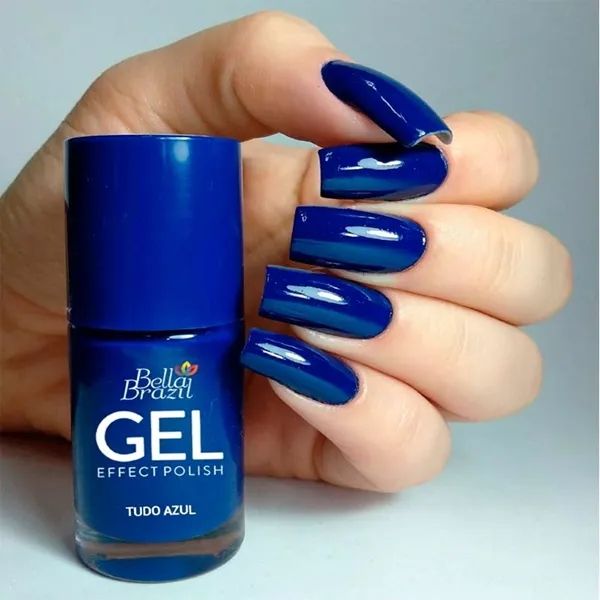 Esmalte Efeito Gel Bella Brazil Tudo Azul