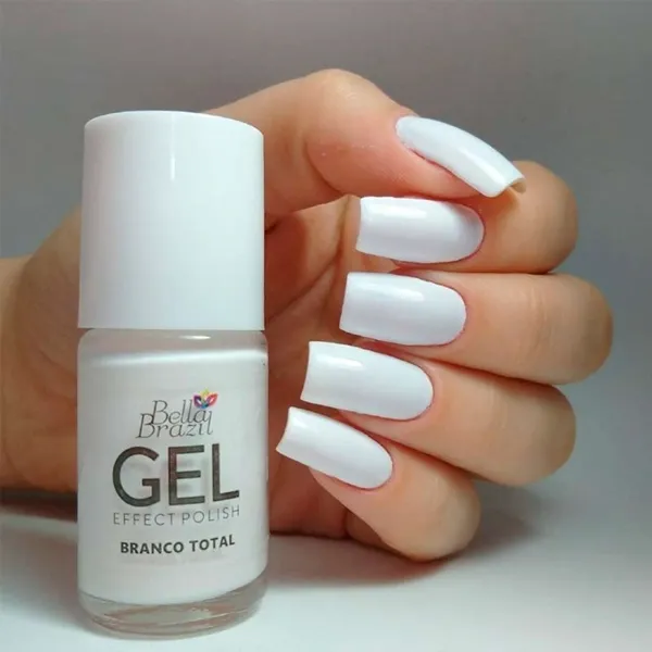 Esmalte Efeito Gel Bella Brazil Branco Total