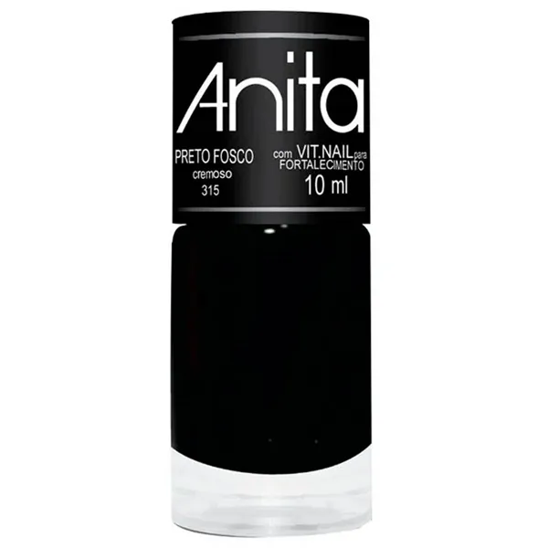 Esmalte Anita Preto Fosco (cremoso fosco)