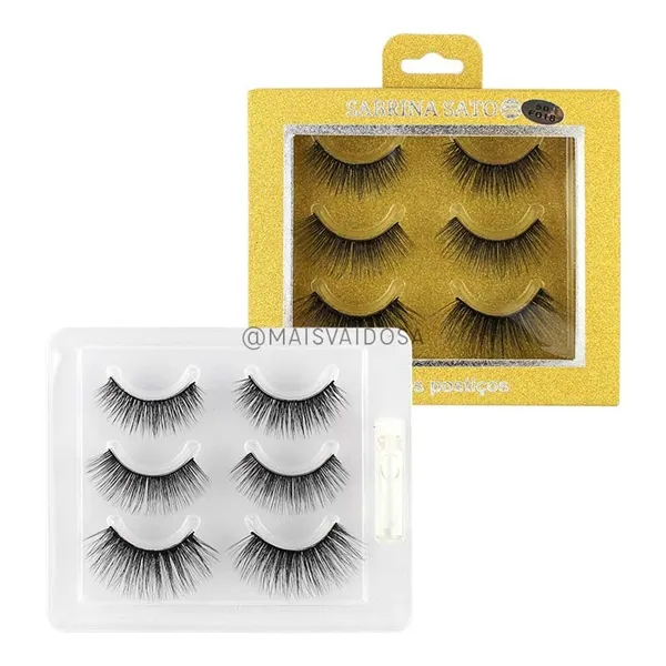 Caixa 03 Pares de Cílios S2 5D F018