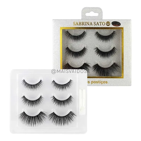 Caixa 03 Pares de Cílios S2 5D F016