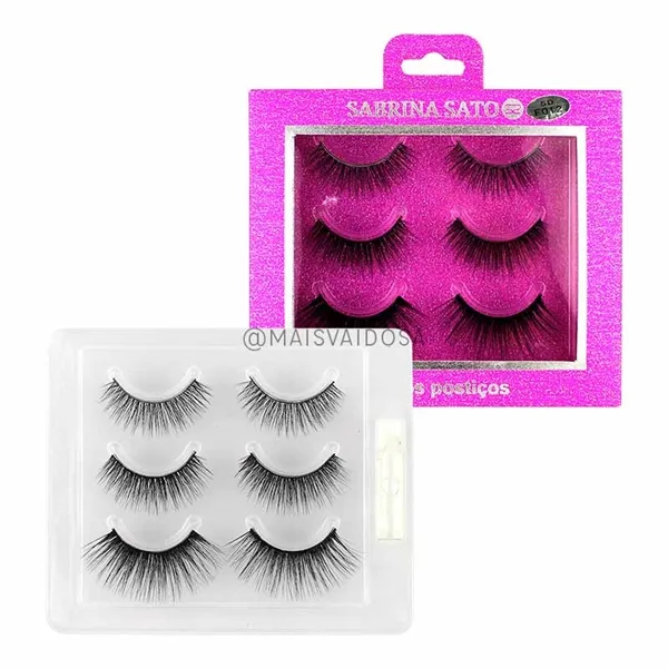 Caixa 03 Pares de Cílios S2 5D F012